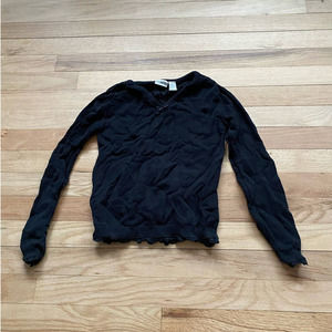 The Children's Place Black Knit Lace Sweater Top